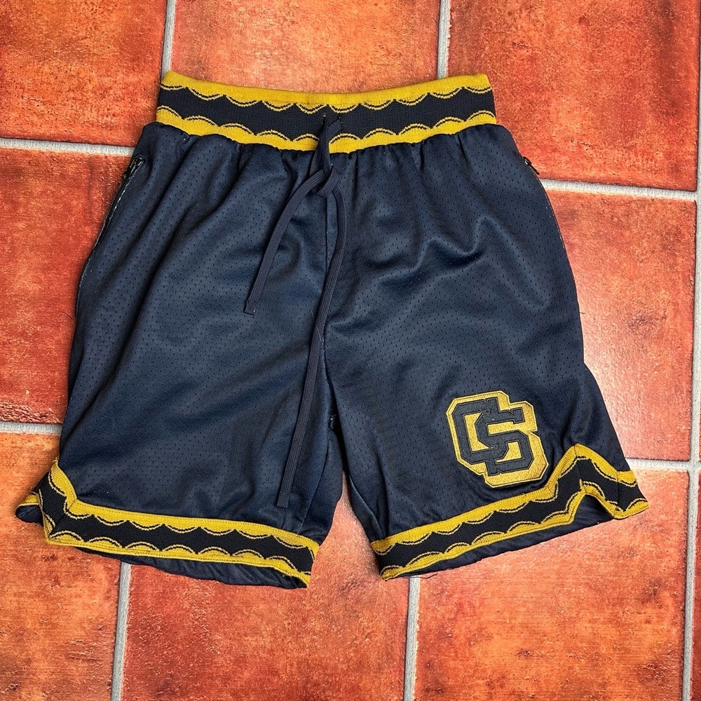 Collect And Select Mens Heavy Mesh Shorts Zippered Pockets Small